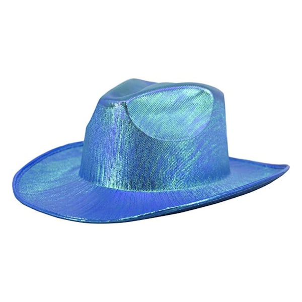 Magisk perlefest vestlig cowboyhatt bar bryllup brud fest Eva hatt blue