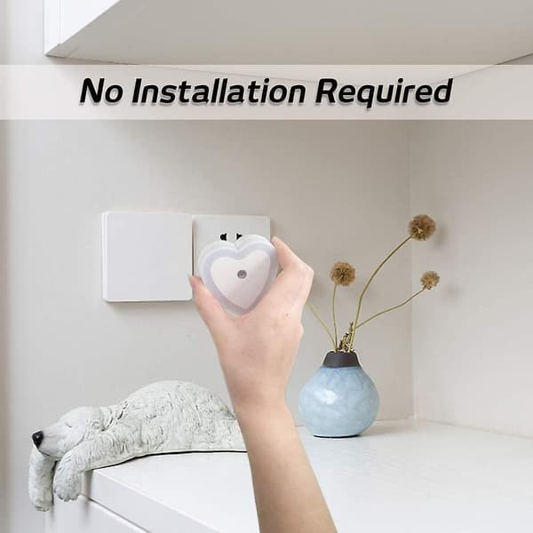 Hjerteformet smart lysstyret induktionsnattelys til hjemmet style4