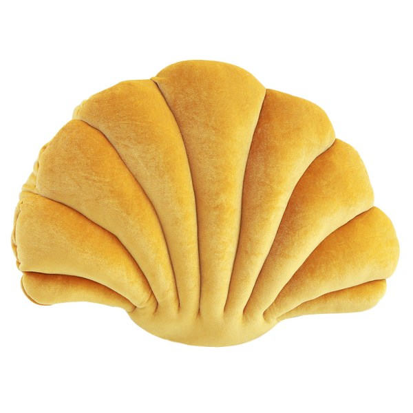 Sjöstrand kammussla skal soffa säng kudde dekoration lyx skal fylld kudde för sovrum vardagsrum yellow