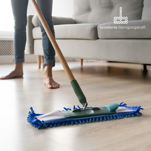 Erittäin pehmeä ja herkkä moppi, erittäin hieno kuitu, sopii herkkien ja sileiden pintojen puhdistukseen, 40CM*10CM, sininen 3pc