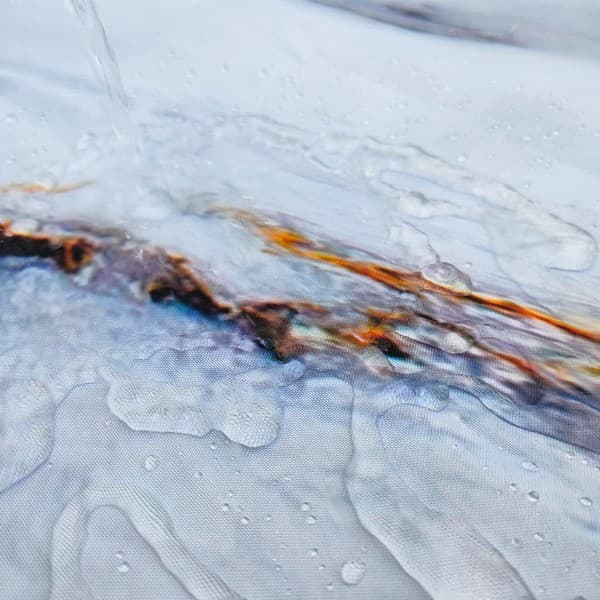 Badeforhæng i marmor - Hvid & Grå - 180cm x 180cm