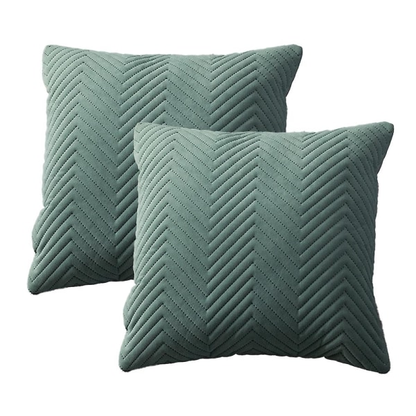 2-pack dekorativa kuddfodral kuddfodral kuddfodral för soffa säng bil blå Light green