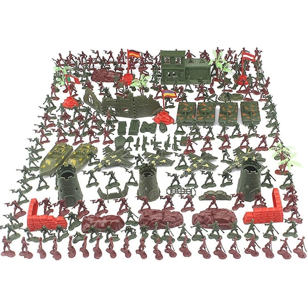 Combat Errand Plast leketøy soldater, hær figurer sett, pose med tradisjonelle grønne hær soldat figurer