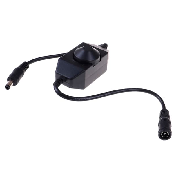 1X Dimmer Lysstyrke Justerbar Kontrol til LED Strip Sort