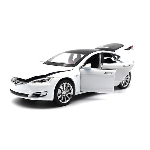 1:32 Tesla Model Xs Legering Bilmodel - white