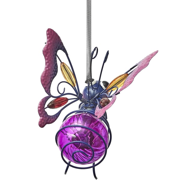 Koristeet Bug Dekoraatio Koukku Design Riipus Firefly Metalli Ripustus Pääsiäiselle Uudelle Vuoden Ulkonäölle Koristeellinen Led-Valo Orange