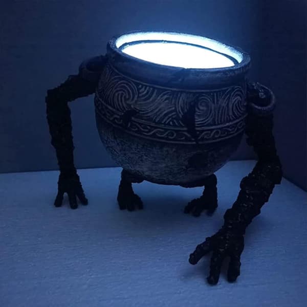 Elden Ring Pot Boy Statuer Med Indbyggede LED-lys, Elden Ring Merchandise Pot Figurer Bordlampe
