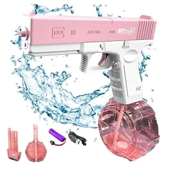 Elektrisk vattenpistol - Lång räckvidd - Rosa