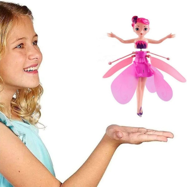 Magisk flygende nisseleke, flyvende feleker Magisk flygende fe prinsessedukke,jenteleker, jentegaver for 6 år og oppover 1Pcs Pink