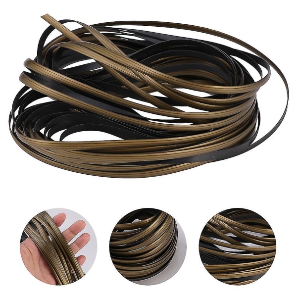 32m Patio Møbler Reparation Høj Styrke Plast Rattan Flet Kit Flad Bærbar Ny Gold