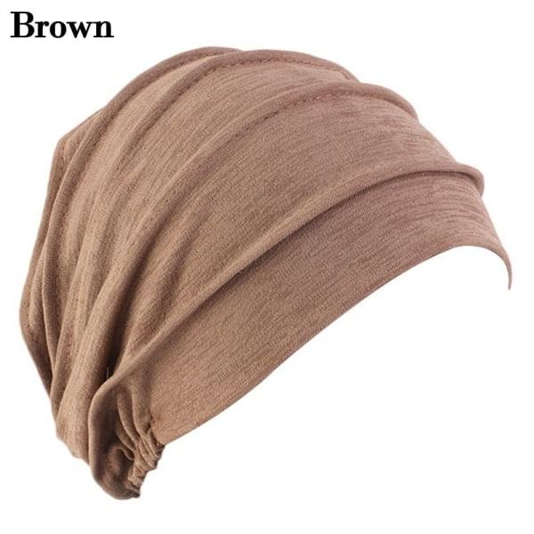 Dam bomullsmössa Slouch Beanies Brown