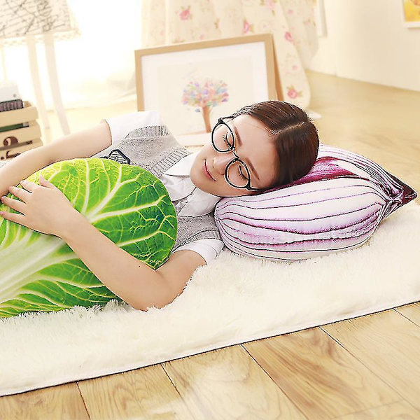 Simuleret grøntsagspude Kartoffel Løg Plysleget Broccoli Nap Pude,broccoli
