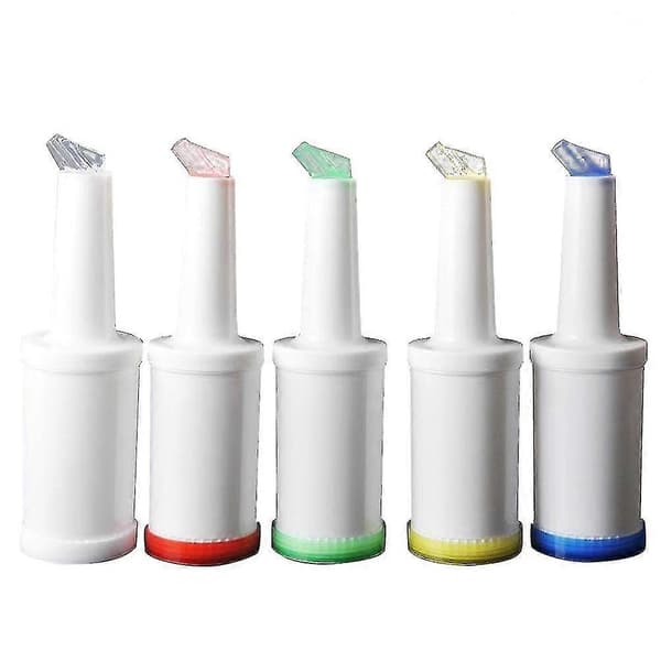 6 st Plastbehållare Bartender Tillbehör Juice Bar Hällflaskor Bar Kanna Spritdispenser Flaska Frukt Hällflaskor