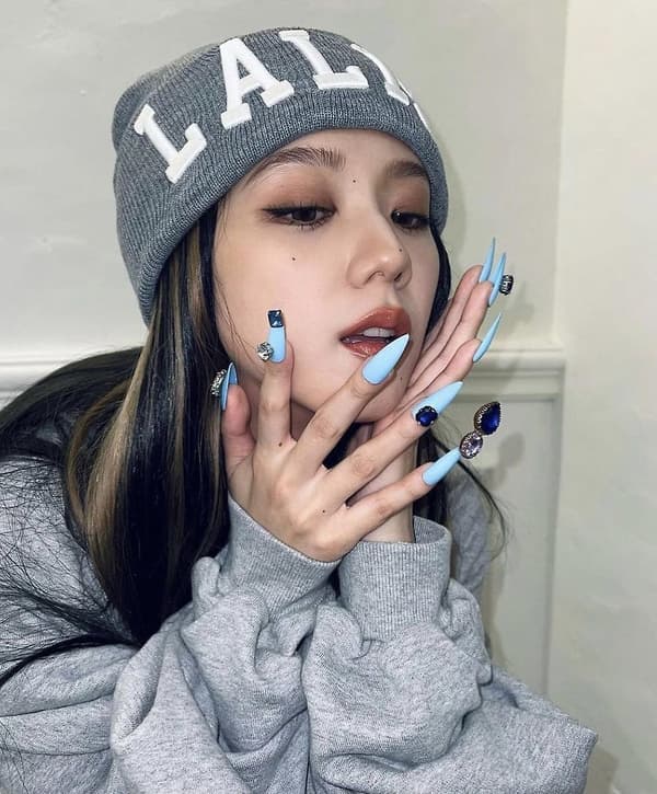 Jisoo Lisa Kirje Harmaa Hattu Neulepipo