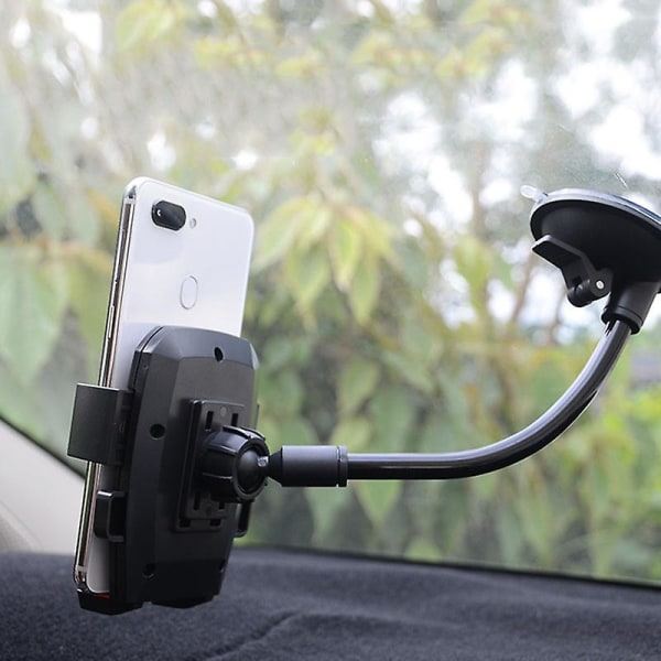 Ny biltelefonholder brakettmontering koppholder universell bilmontering mobil sugekopp frontrute telefonlåsende bilaccessoirer | universell bilmontering | Black