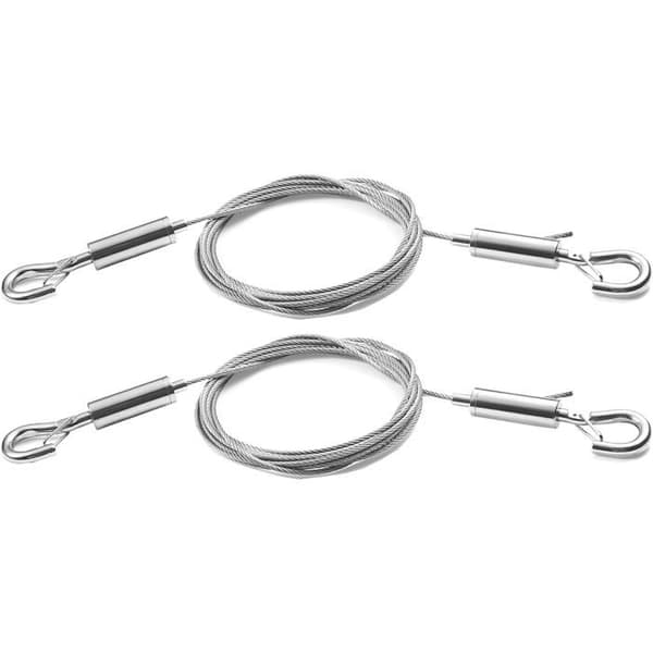 2-delt justerbart bildeopphengsett - Kraftig 2m x 1.5mm rustfritt stål for speil, lamper, etc. - Støtter opptil 30 kg
