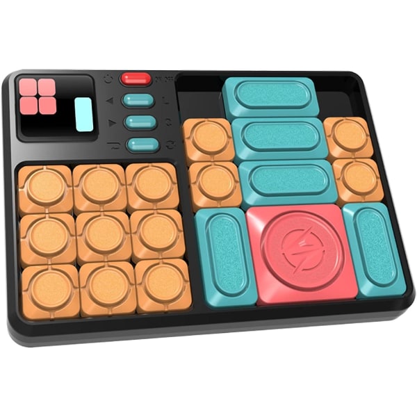 Sumsync Slide Brain Game Sliding Block Brain Teaser S med 500+ S håndholdte elektroniske spil Logik Klotski rejselegetøj til børn og voksne
