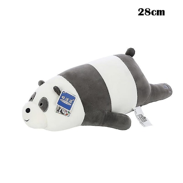 We Bare Bears -pehmolelu, Grizzly, Panda, Ice Bear, 11 tuumaa, 15 tuumaa, makuuasennossa 28 Cm Black White