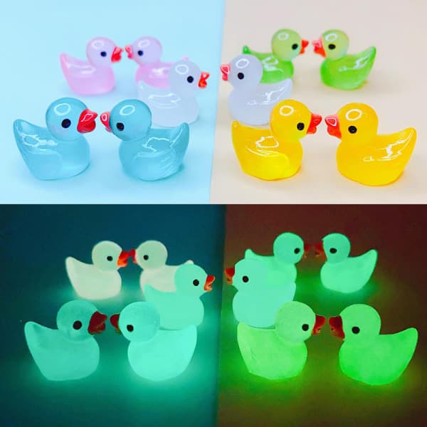 10 st Luminous Mini Resin Anka Bil Instrumentpanel Leksaker Dockor Figurer