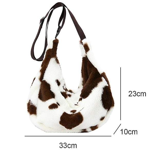 Kvinners mote skulderpose fluffy plysj håndveske style2