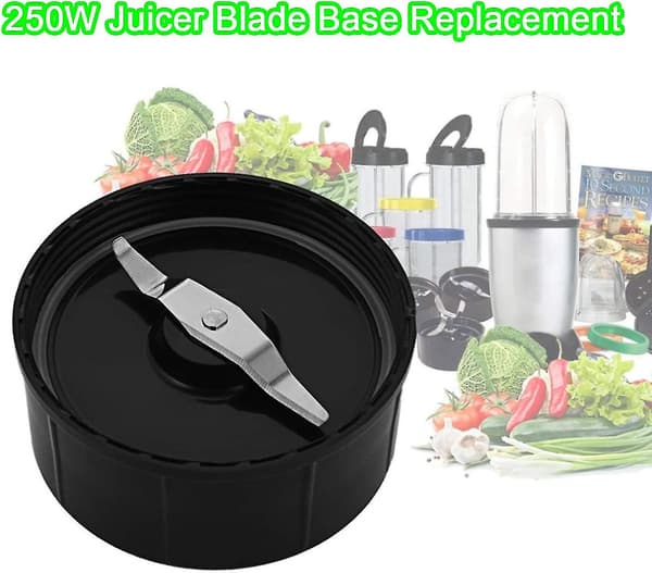 Sharp rustfritt stål flat blad erstatningsdeler tilbehør kompatibel med 250w Magic Bullet Blender (hy)