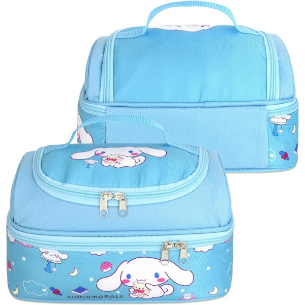 Anime Cinnamoroll, Melody, Kuromi Lunch Bag för män och kvinnor, läckagesäker lunchlåda, stort fack, lunchbehållare, väska för arbete och resor A