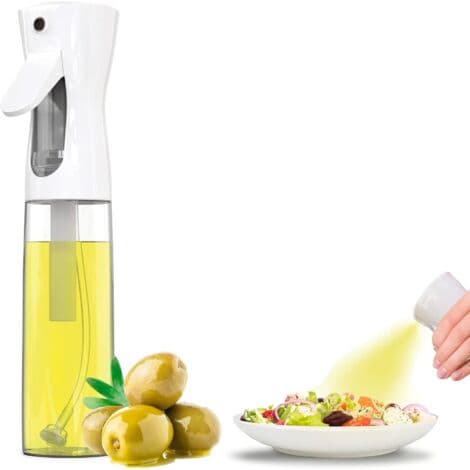 300 ml olivoljespray - vit, matlagningsspray för sallader och pizzor, sprayflaskor, matsprayflaskor, kökstillbehör