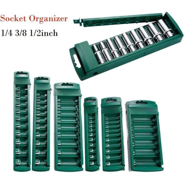Effektiv opbevaringsreol designet til 1/4\", 1/2\", 3/8\" toppe, perfekt (12,7 mm lang)