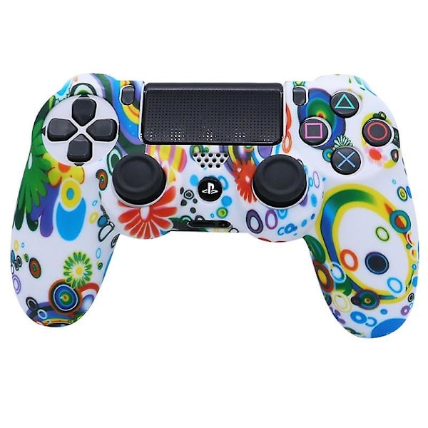 Silikon Kontrollfodral Skin för PS4-kontroll för Playstation 4 Dual Shok 4 Slim Pro Videospeltillbehör Spelkontroll