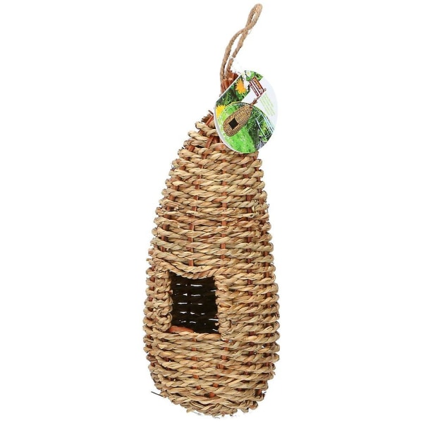 23cm Bird Roosting House Nest Hanging Natural Wicker Nesting Bird Box