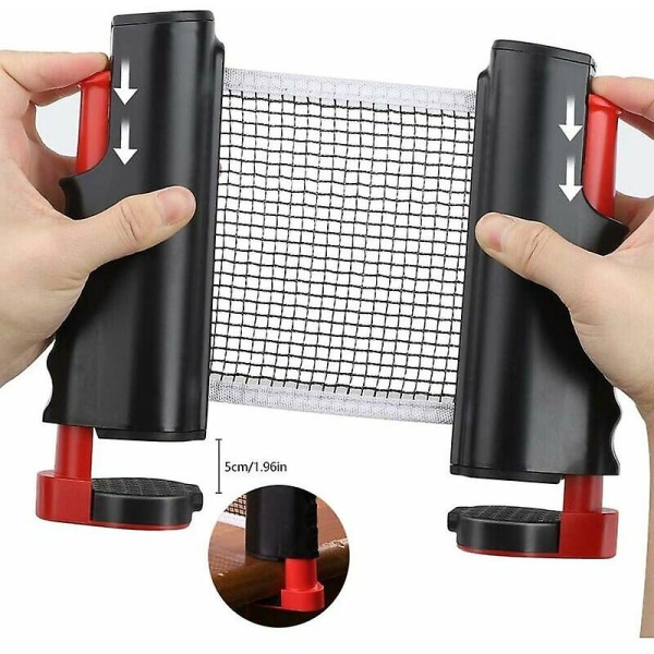 Ping Pong Net, Retractable Bordtennis Net/Udskiftningssæt, Justerbart Net, Bærbart Rejsenet,