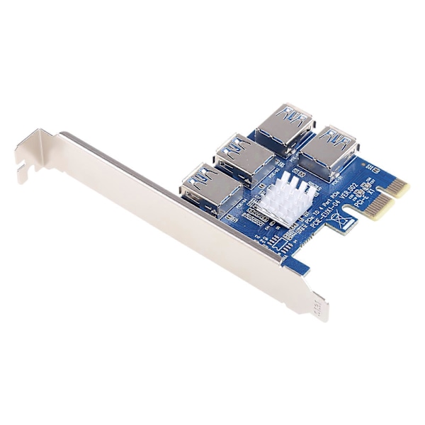 PCIE-omvandlare PCI-Express 1 till 4 Adapterkort USB 3.0 Adapter Multiplicerkort