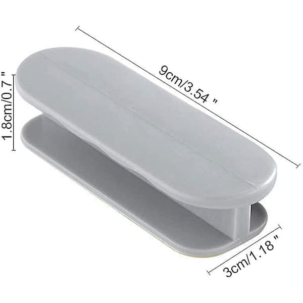 stk. Selvklæbende greb 8x3cm Plastmøbelgreb Grå skabsknopper skuffegreb