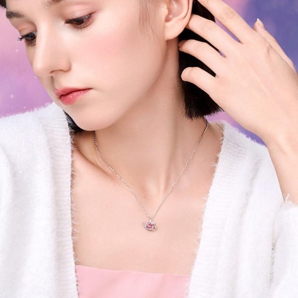 Sanrio Hello Kitty Halskæde Kawaii Pink Planet Koreansk Version af - Perfekt