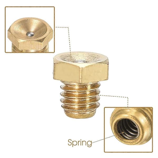 20 stk. M6x1mm Metrisk Utvendig Gjenge Flush Rett Smørenippel Tilbehør for Maskinverktøy Tilbehør Smøring