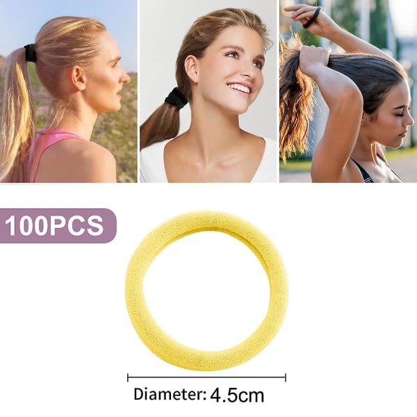 Hiuslenkit naisille, saumattomat hiusnauhat, poninhännän pidikkeet hiusasusteet tytöille, noin 100 kpl Style 4