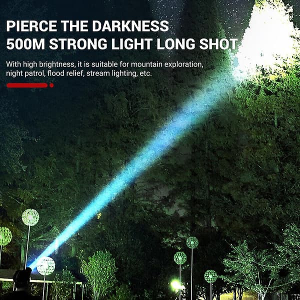 990000lm Super Bright LED Zoom Hodelykt USB Oppladbar Hodelykt Hodelykt US