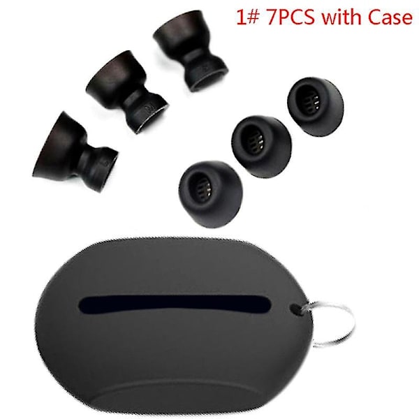 7 st öronproppar för Huawei Freebuds Pro öronproppar Vivo Tws2 öronproppar 7pcs and box black