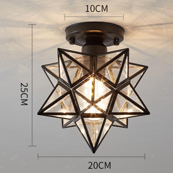 Taklampe Nordisk Stil SVART svart black