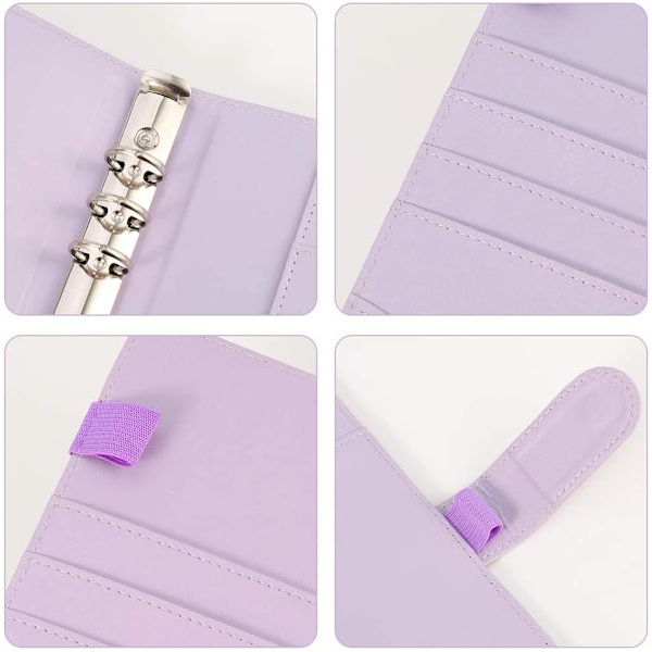 A5 PU læder ringbind, genopfyldelig 6 rund ringbind cover, forretningsnotesbog bind notesblok og mødenotesbog