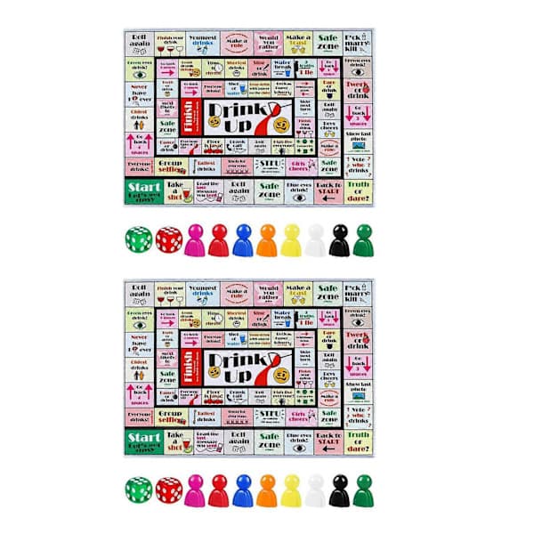 Tipsy-Land Drickspel Roligt Interaktivt Brädspel för Vuxna 2 st 2pcs