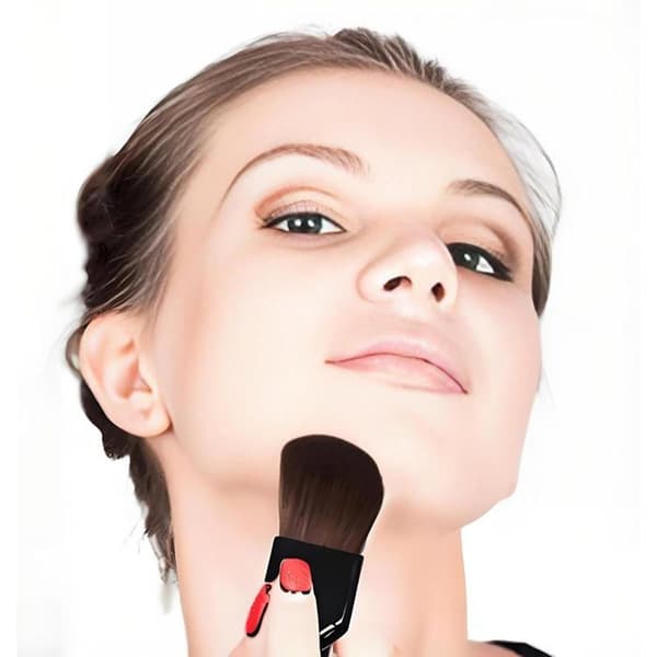 Sæt med 3 små makeupbørster - Mini makeupbørste til blush - Foundationapplikator