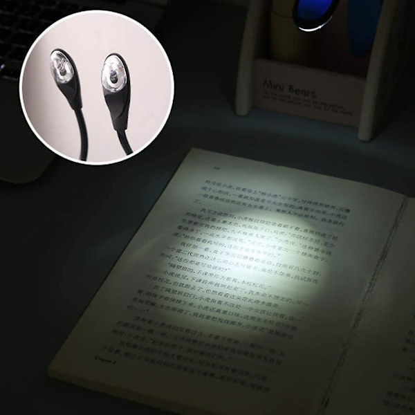 Led-läslampa Clip-läslampa Led-lampa, läslampa, miniclip, böjbar, för sovrum, sovsal, present