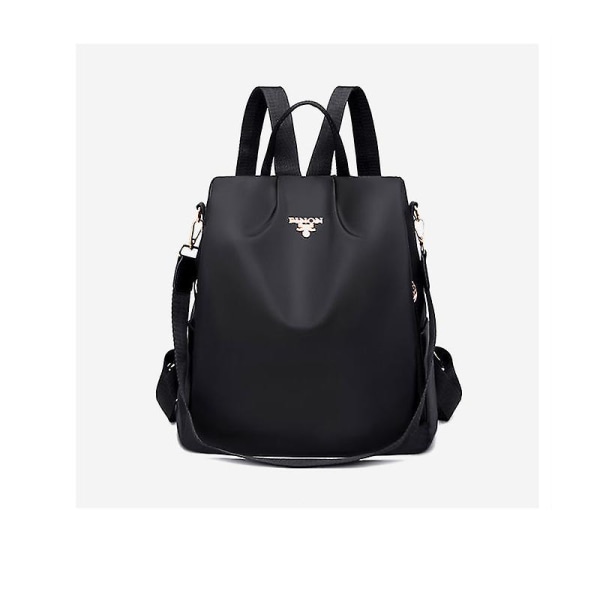 Kvinders rygsæk, tyverisikringsskuldertaske, multifunktionel skoletaske læder