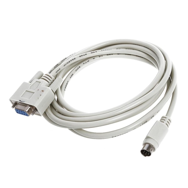 Db9p til 8p Mini Din Rs232 Last ned Cable White 8,2 Ft For Plc Dvp-eh