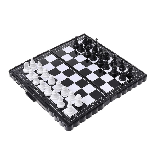 Magnetisk internasjonal sjakk Plast sammenleggbart sjakkbrett brikkespill