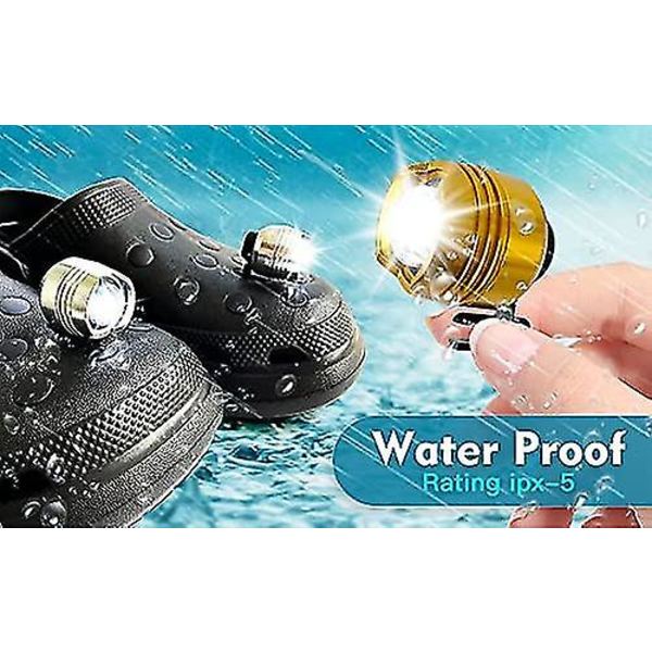 Forlygter til Croc, 2 stk. LED-lys til Croc-sko-dekoration, sjove Croc-charms-sko-lys, praktisk til camping
