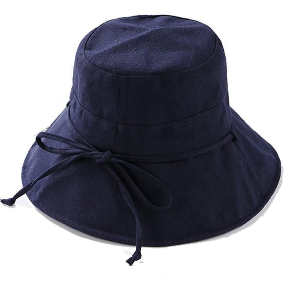 Solhatter for kvinner, søte sommersolhatter for damer, sammenleggbare, UV-beskyttelse UPF 50+ marineblå