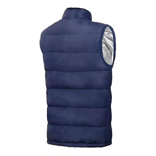 Uppvärmd Väst Män Kvinnor Usb Uppvärmd Jacka Uppvärmning Termisk Kläder Mycket Bra Present Mycket Bra Present Blue 4XL