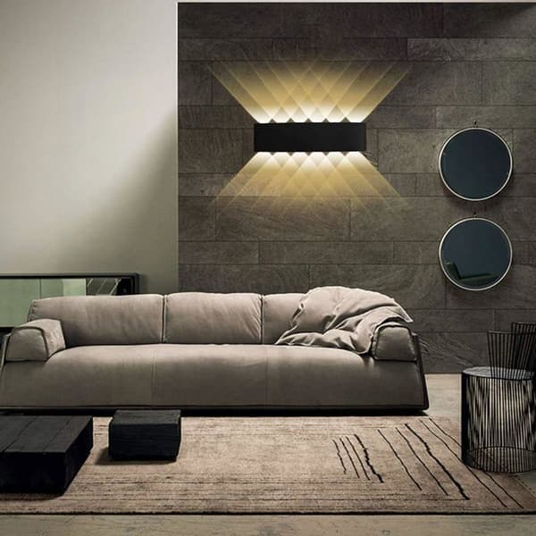 Modern Vattentät LED Vägglampa, Inomhus/Utomhus LED Väggbricka för Badrum och Sovrum, 12W Varmvit